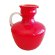 Opalina Fiorentina pitcher in blown red opaline