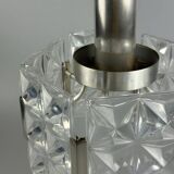 60s 70s ceiling lamp chandelier Hillebrand Leuchten Germany glass metal