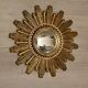 Miroir soleil bombé, golden resin, 1960