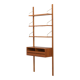 Vintage Poul Cadovius teak entry wall unit bookcase with a console for CADO Denmark, 1960s