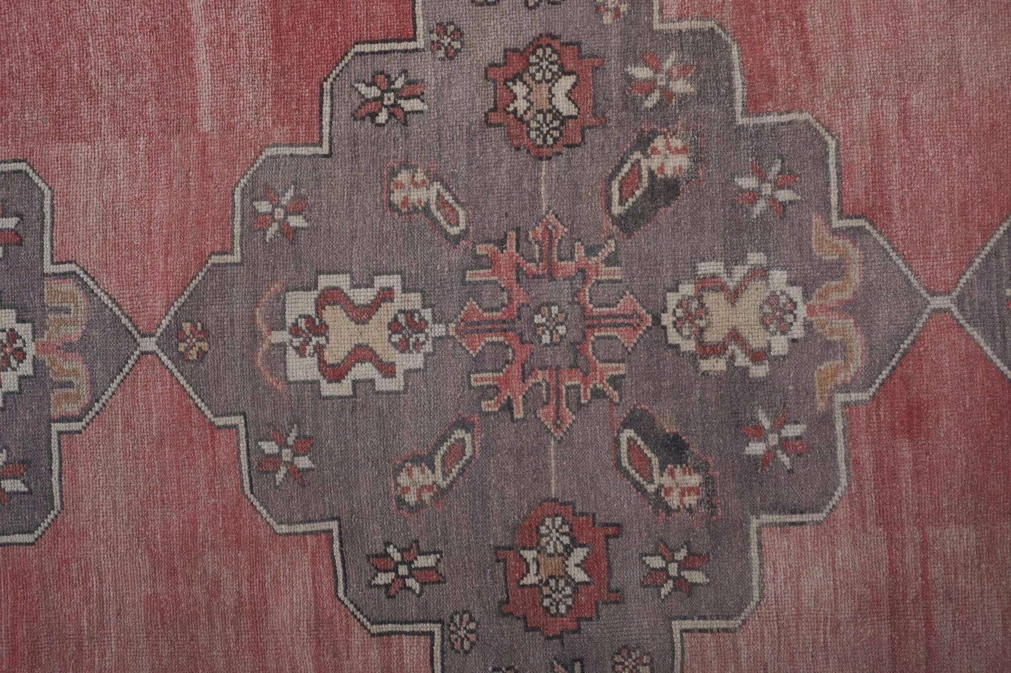 Vintage Turkish hallway rug 104x682 cm
