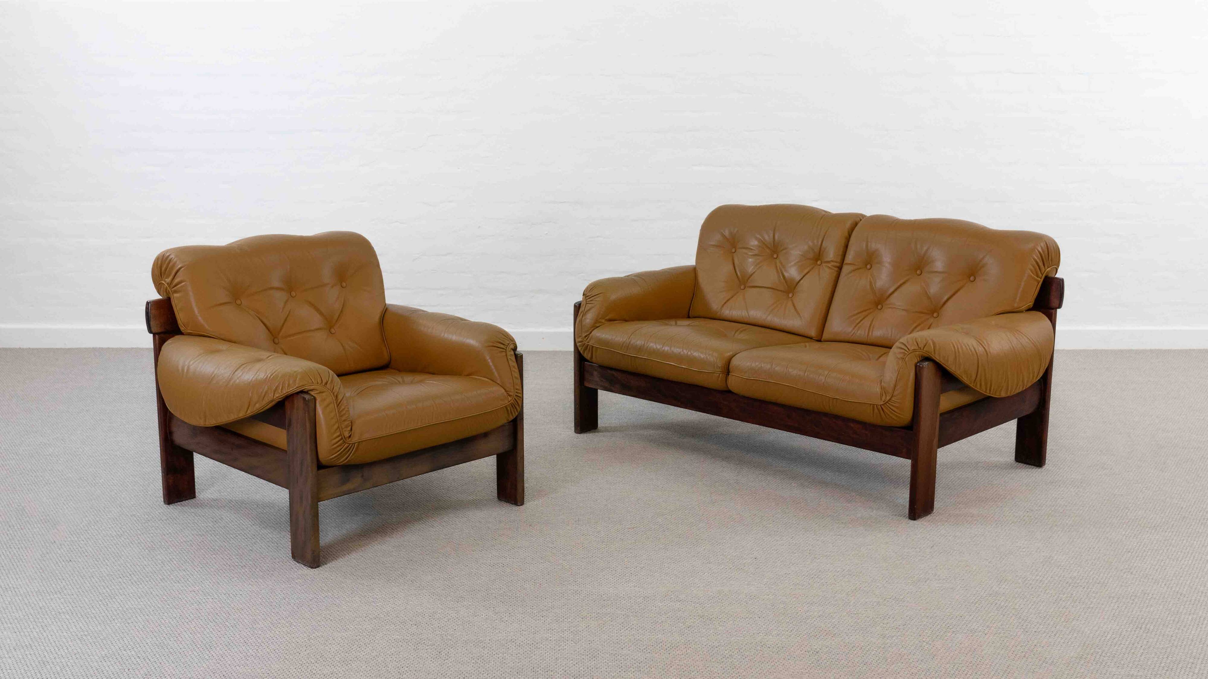 Brazilian Style Leather Seating Group