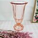 Grand vase en verre rose