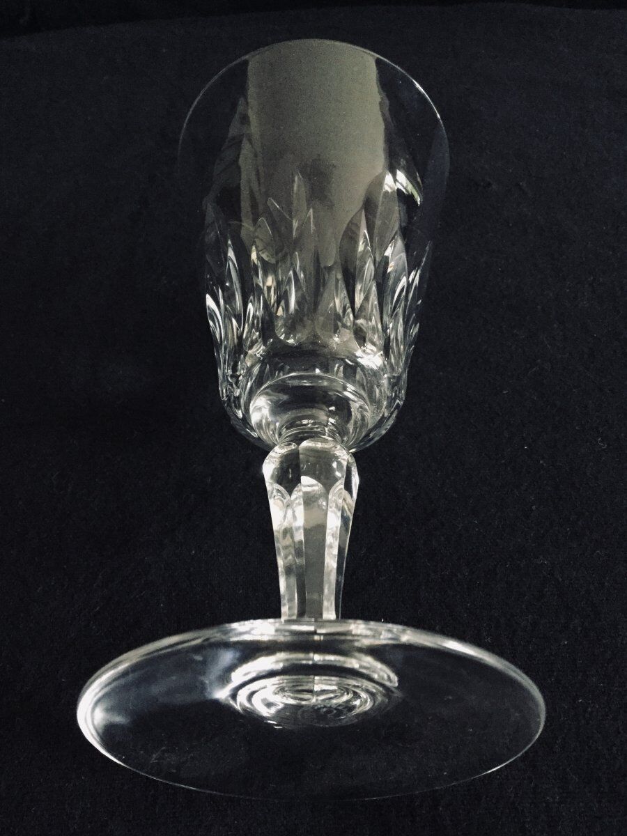 Set of 9 crystal water glasses Baccarat model Carcassonne