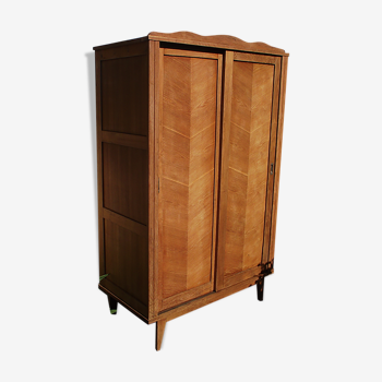 Armoire dressing en chêne des années 50