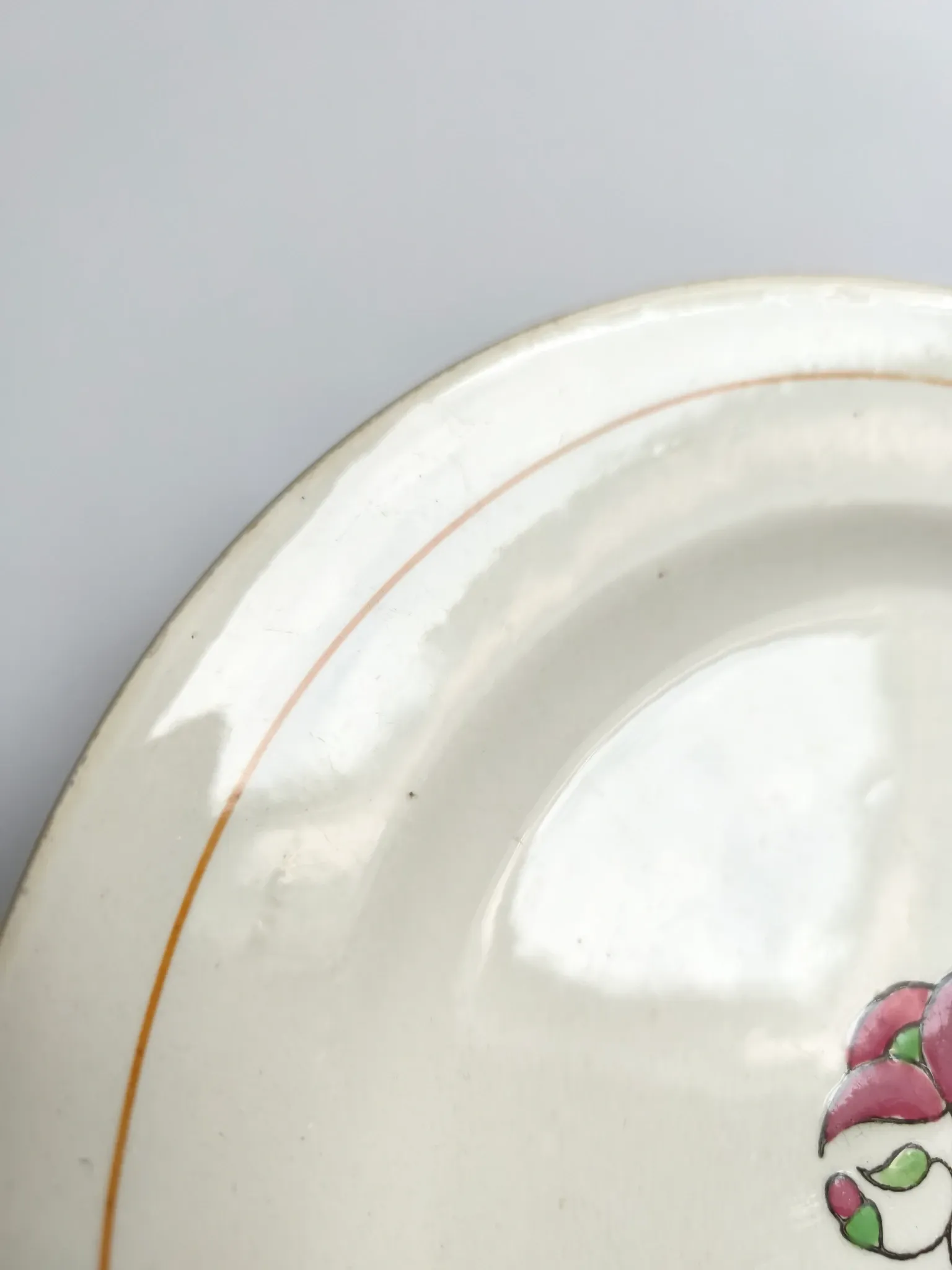Iron earth plate Salins model without worry old cream flowers