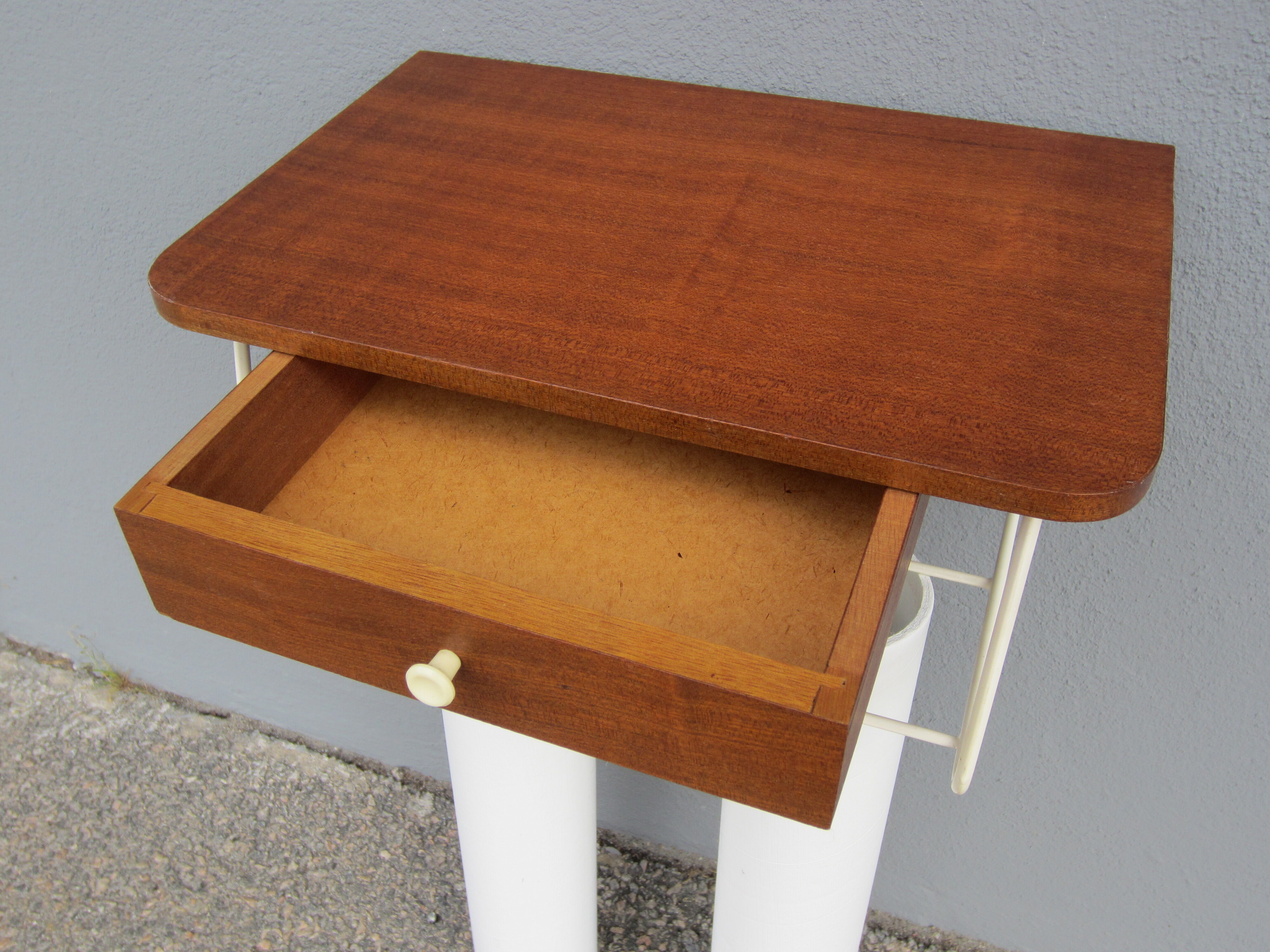 Scandinavian bedside wall phone shelf