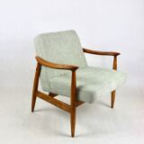 Vintage armchair GFM 300-202 design J.Kedziorek Loft 70s vintage light green