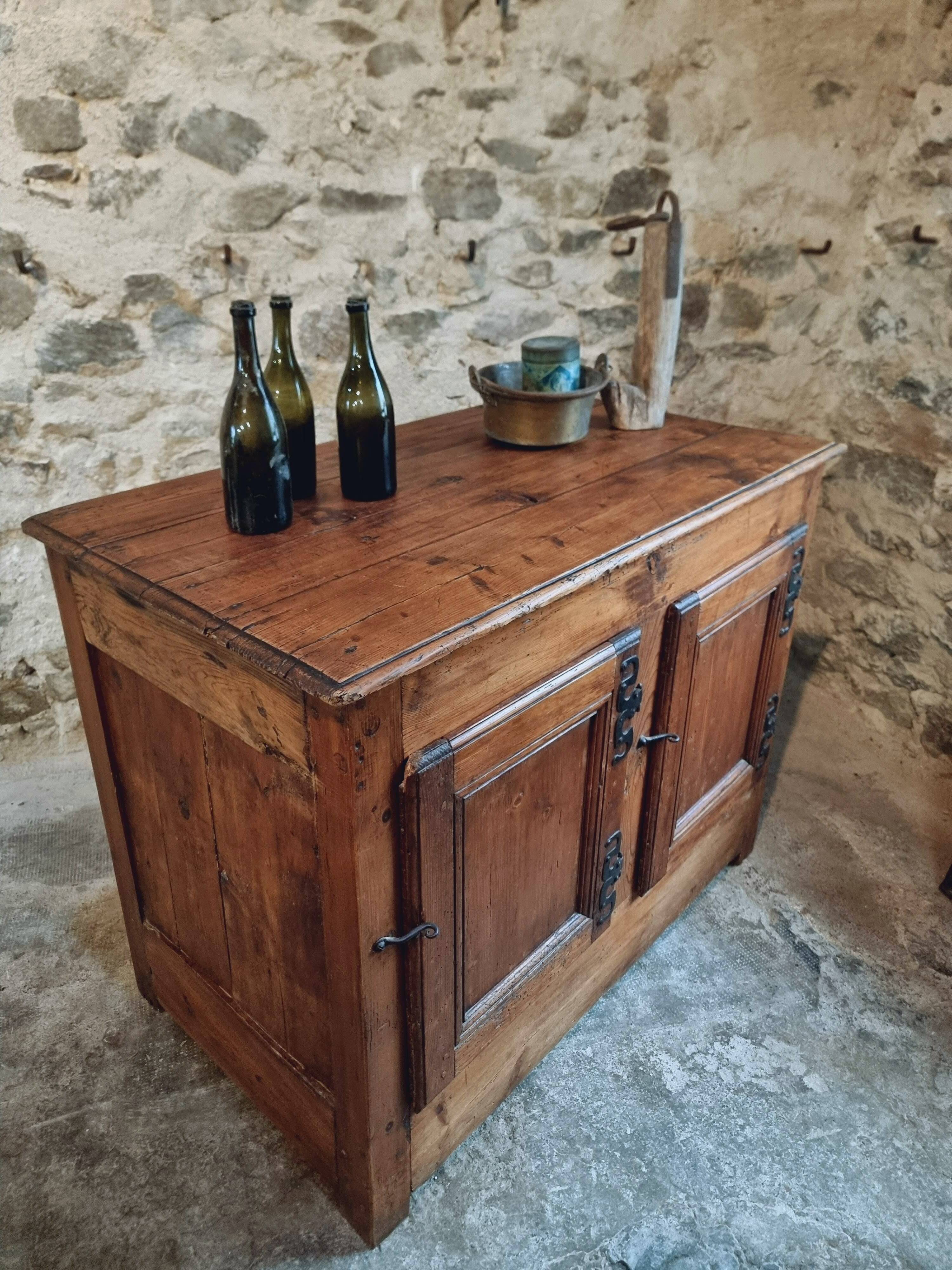 Antique Louis XVI sideboard – 18th century – Solid pine kitchen island – 1