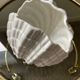 Vintage ceramic shell vase Italy