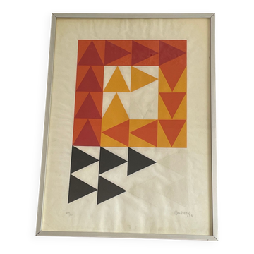 Silkscreen print by Paulo Becker, Brazil, 1973