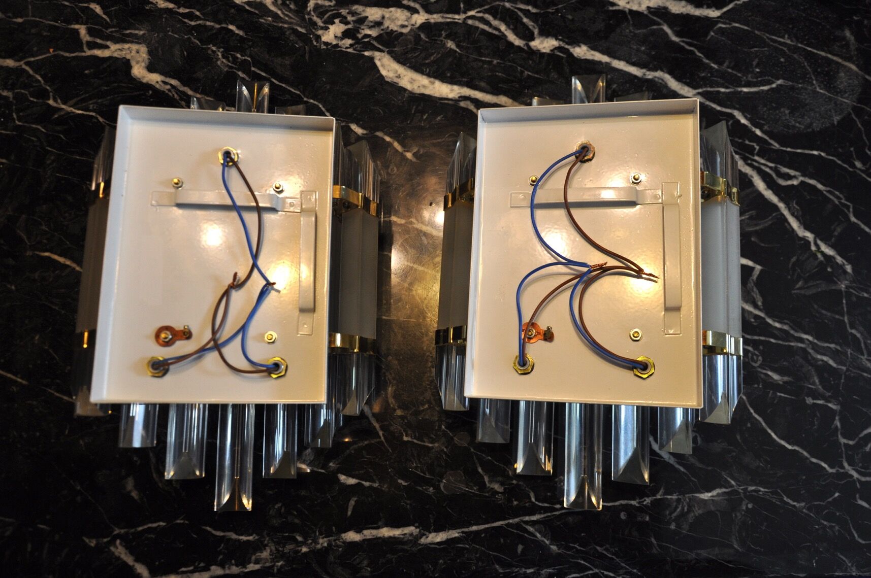 Pair of sconces, Italy, 1970