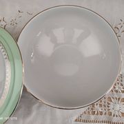 Légumier marli vert d'eau et frise dorée Cafés Lemaire