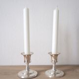Pair of silver candle holders