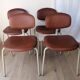 Lot de 4 chaises 420-44 Strafor-Steelcase Vintage