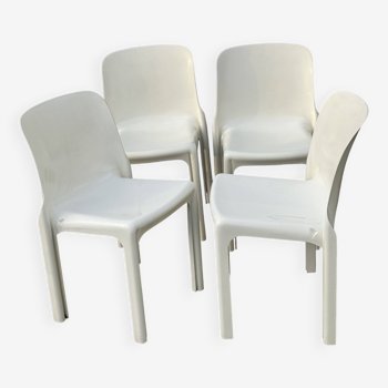 Selene Chairs by Vico Magistretti for Artemide set of 4
