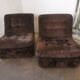 Pair of velvet armchairs from the 70s/80s