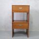 A pair of Scandinavian minimalist teak nightstand tables , 1960s