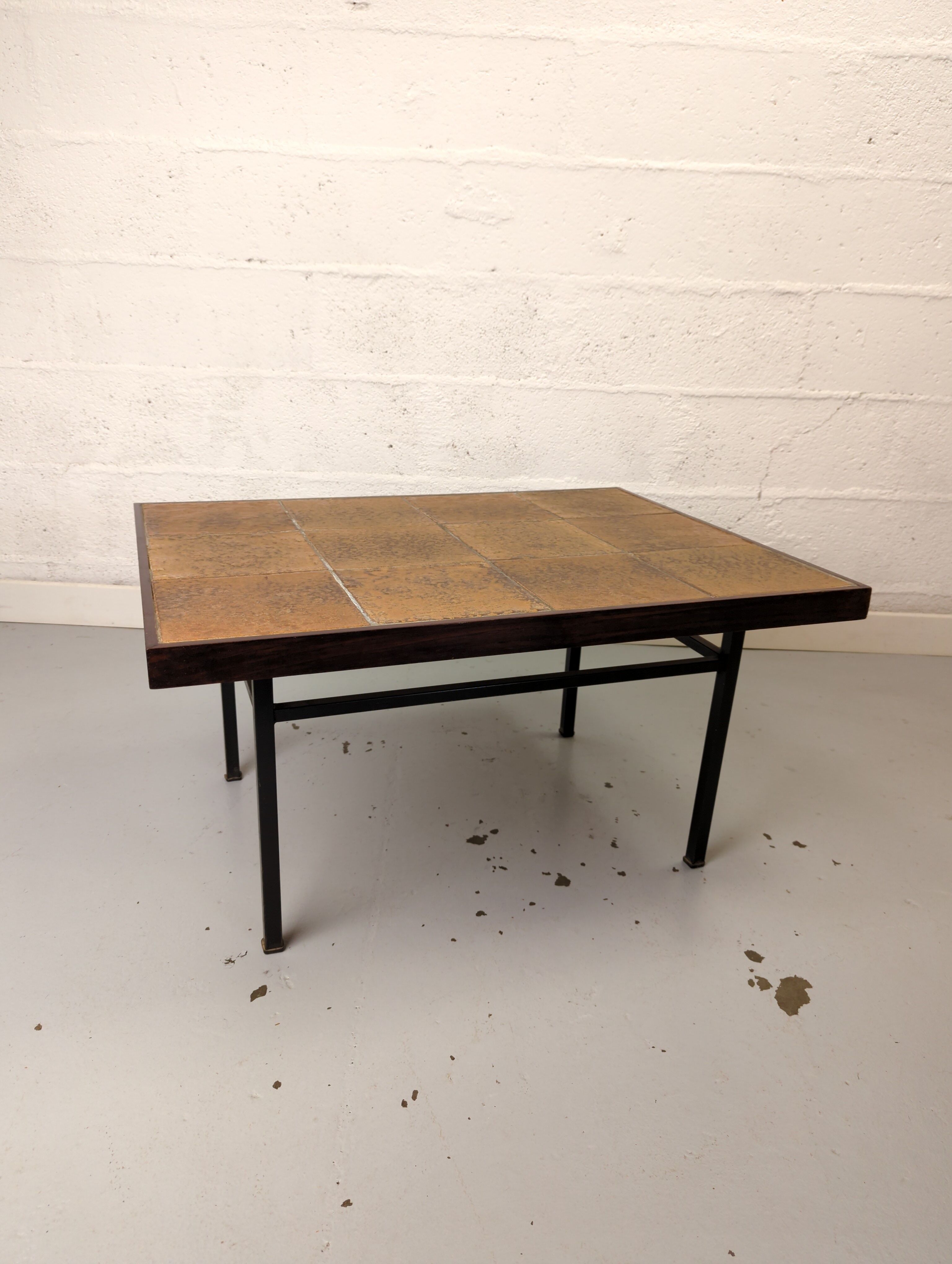 Metal and ceramic coffee table