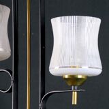 Mid-century black & brass pendant styled