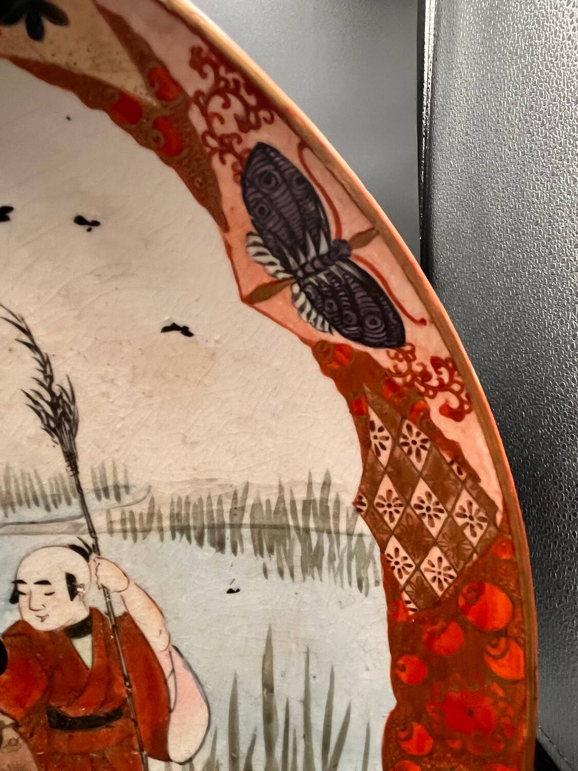 Ancient Japanese porcelain plate – Meiji period, 19th century
