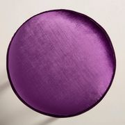 Set of two shiny purple velvet stools from the mid-century, Europe, 1960s.