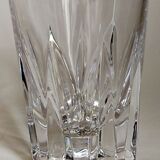 Six vintage crystal juice glasses, three large, three medium