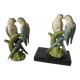 Bookends paperweight parrot couple macaw parakeet in polychrome regulation