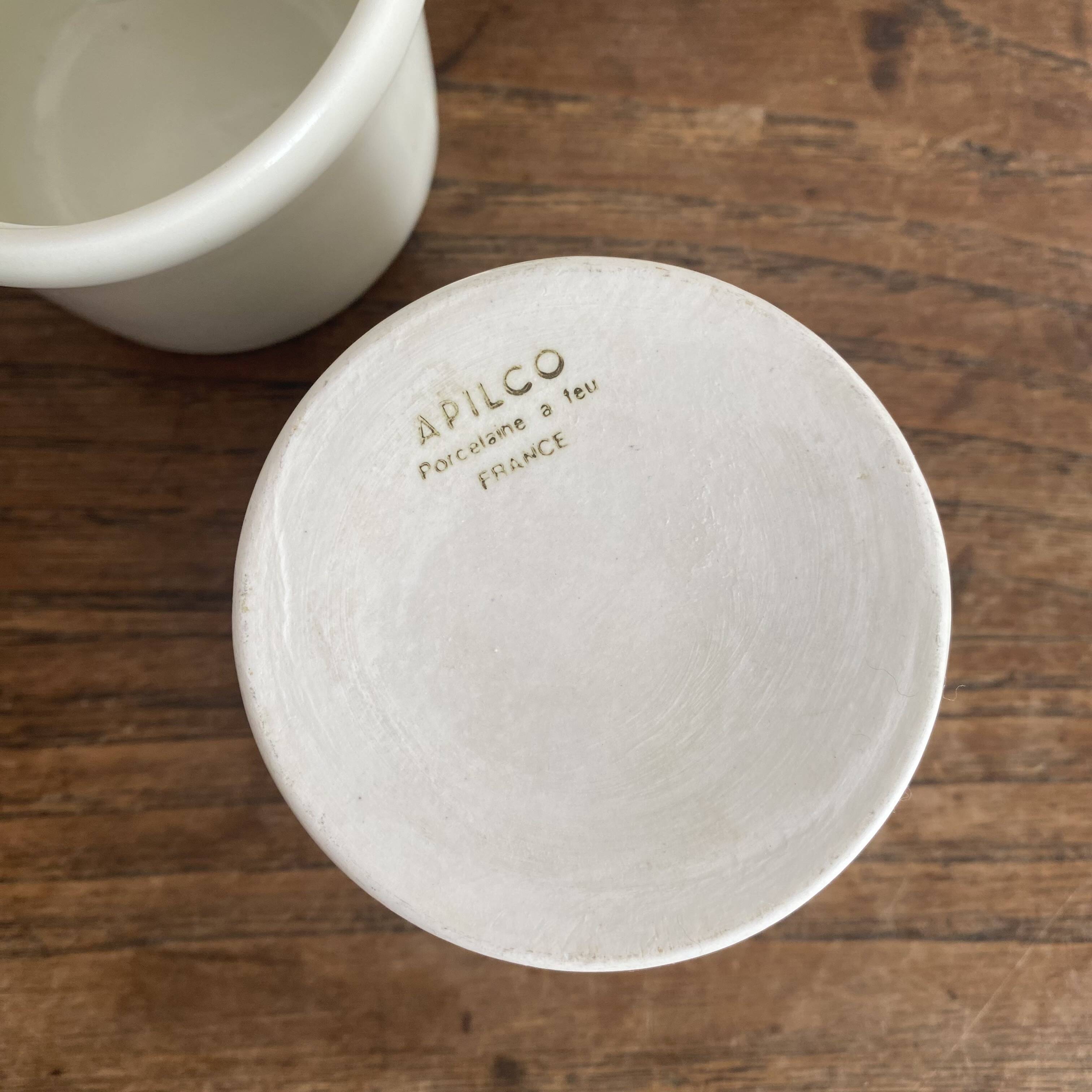 Lot De Ramequins Anciens En Porcelaine Blanche – Fabrication Française – Occasion Bon état