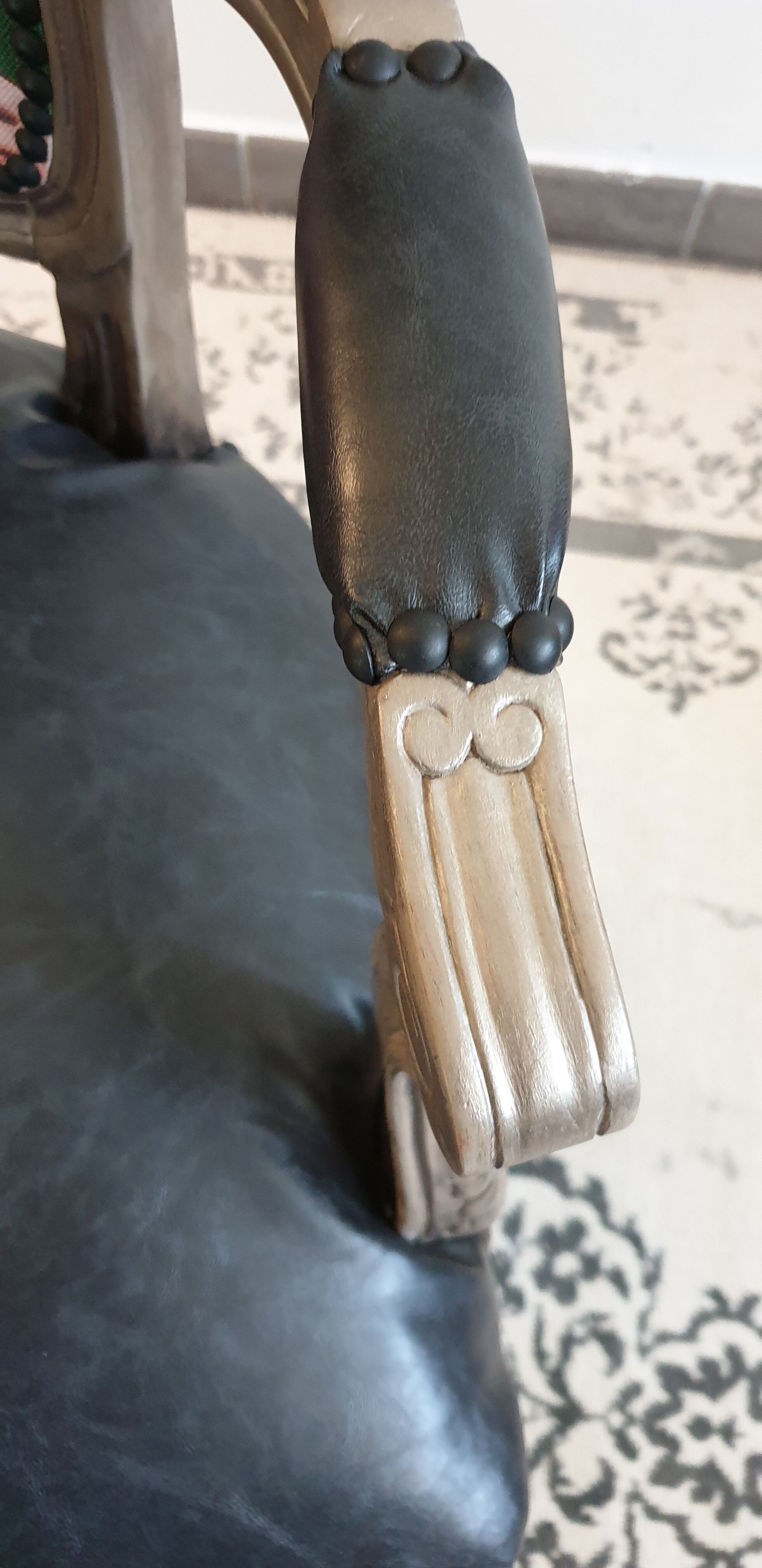 renovated Louis XV style armchair, Frida Kahlo folder