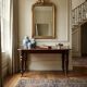 Solid mahogany console table