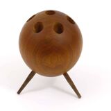 Chandelier Carl Aubock Ball Tripod in Walnut, Austria 1950s