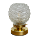 Lampe à poser globe vintage en verre moulé