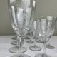 Service of antique engraved glasses