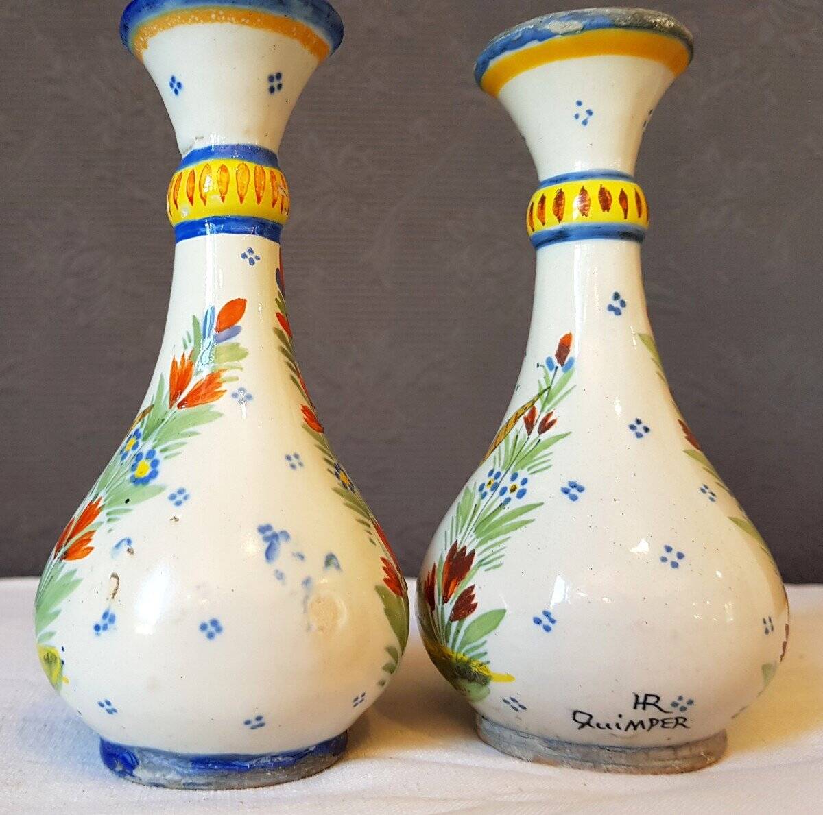 Paire de vases HR Quimper
