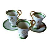 Napoleon coffee cups enhanced with gold hand