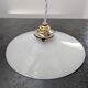 Old Art Deco portable pendant lamp with smooth opaline lampshade, diameter TBE 25.5 cm