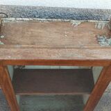 Old wardrobe with glass door