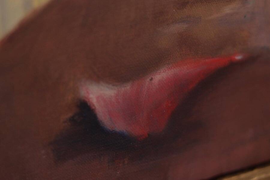 Original Swedish oil on canvas – “Flowers” by Gunnar Larsson – vintage & framed – 58 × 68 cm