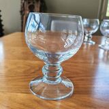 6 crystal stem glasses from the 1970s