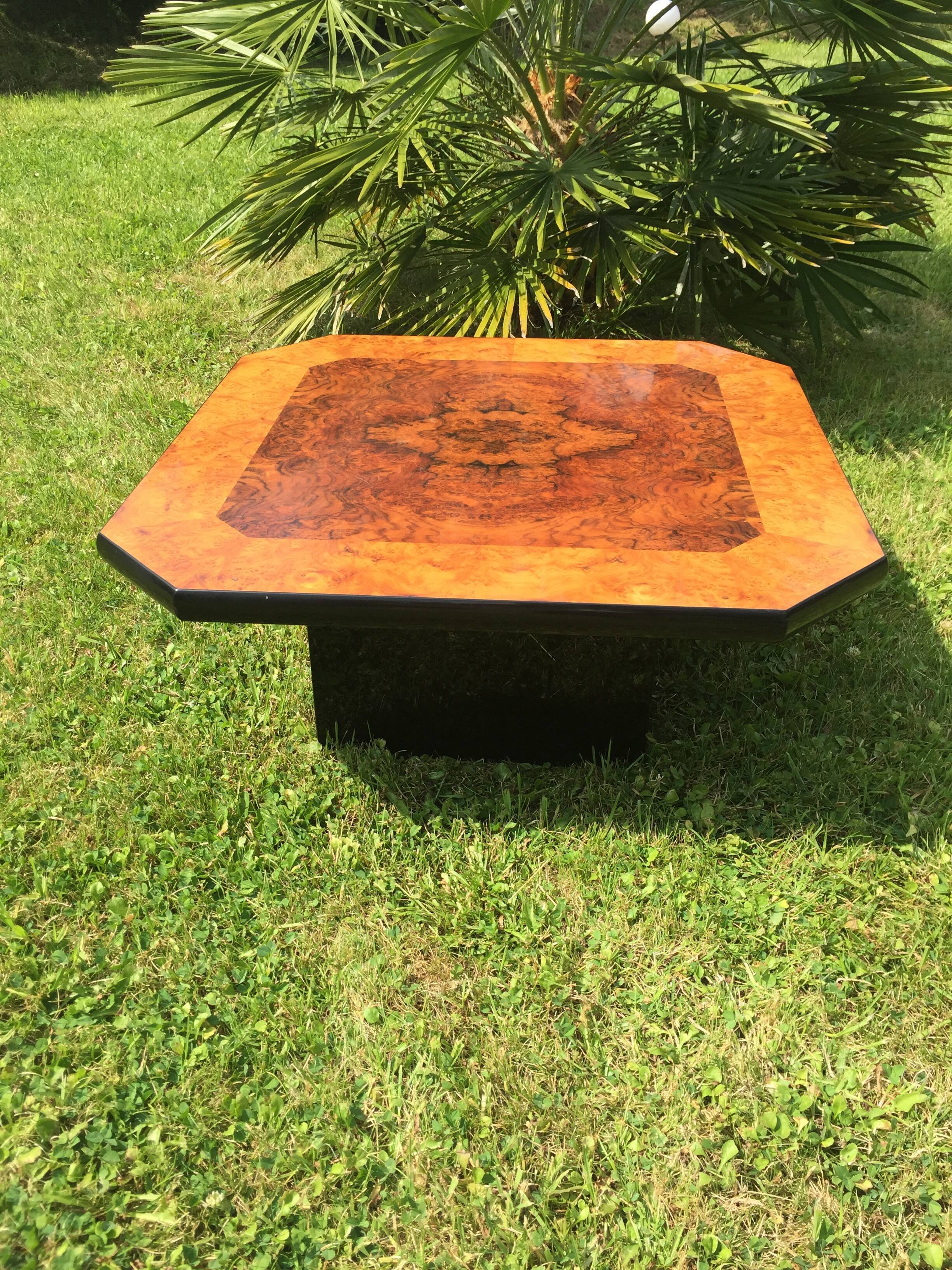 Vintage square coffee table Mario Sabot 1970