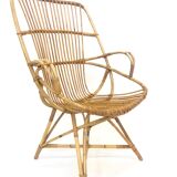 Van Rohe Noordwolde rattan chair, 1960s