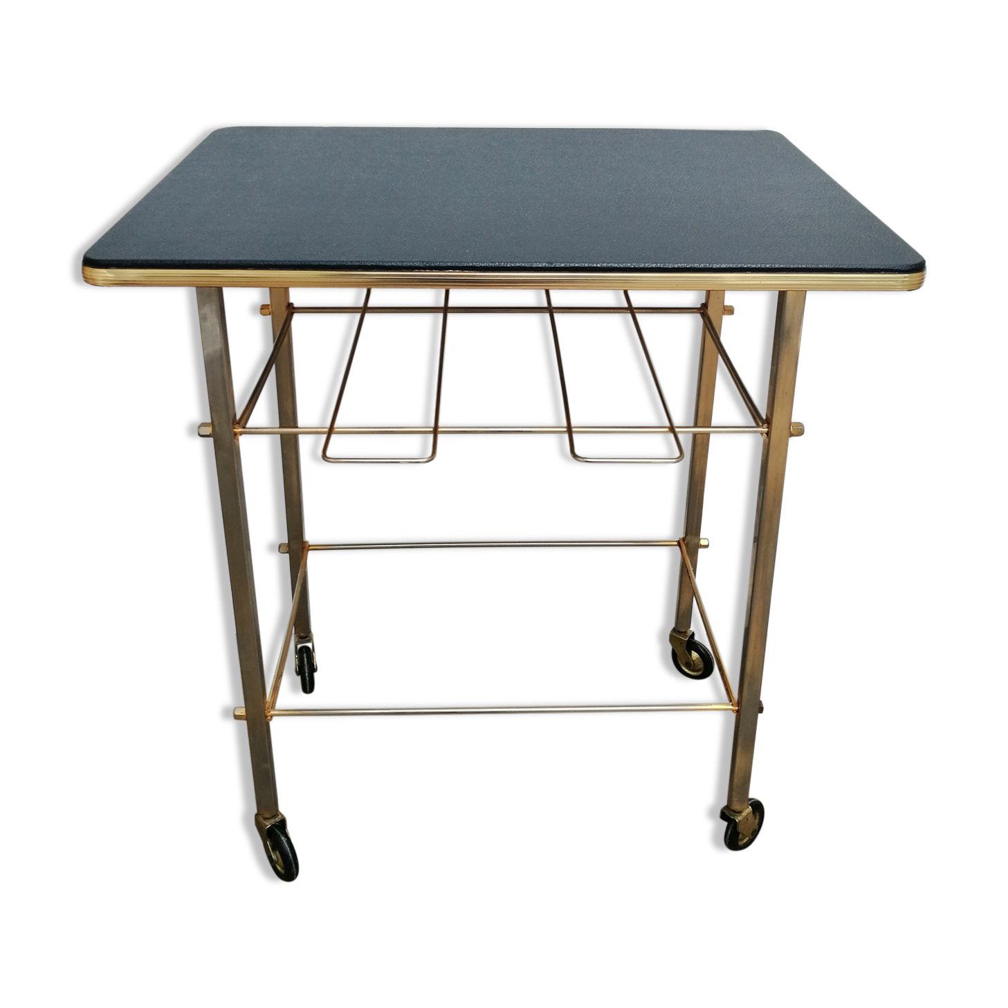 Black & gold side table