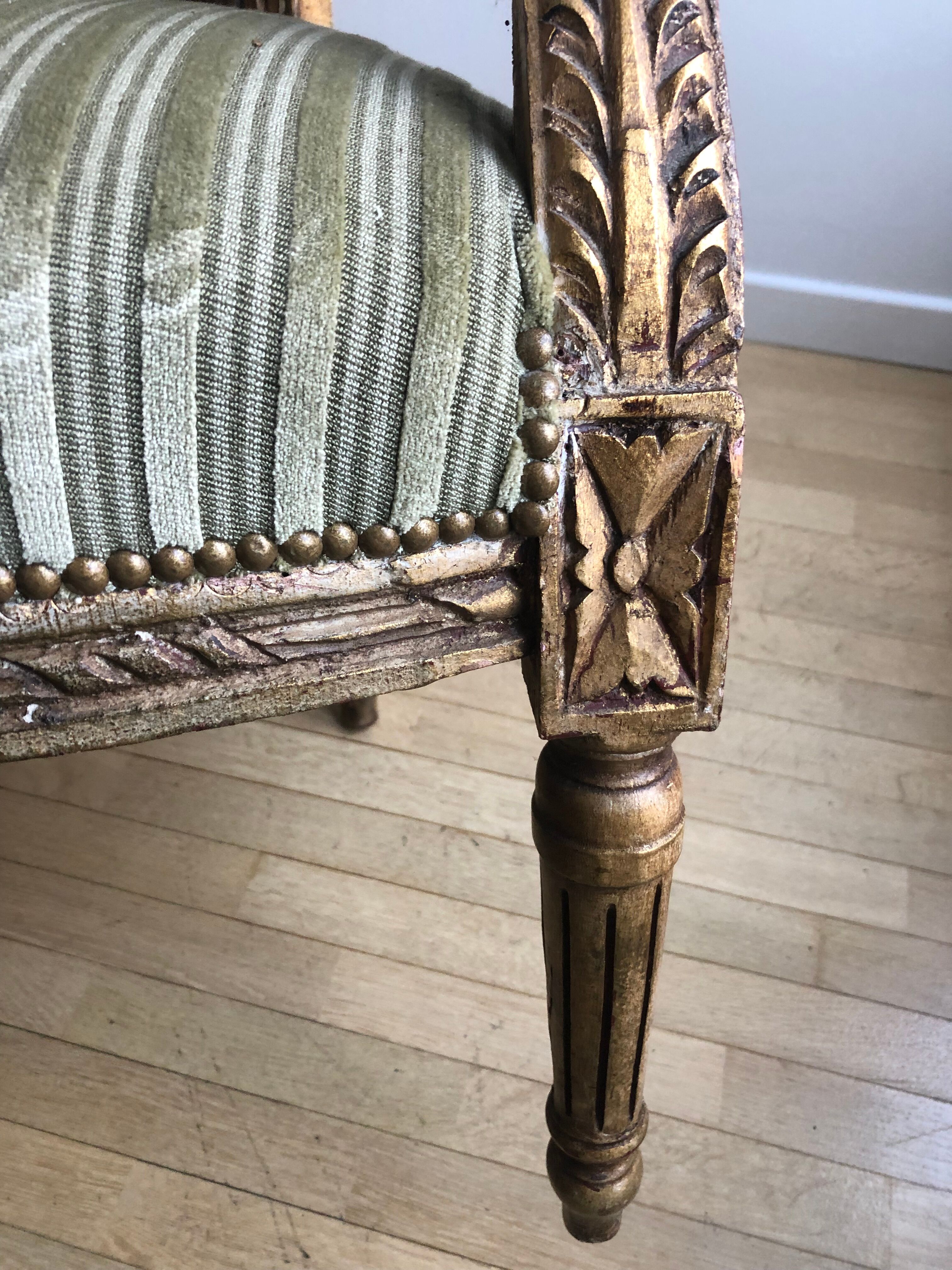 Pair of Louis XVI style armchairs