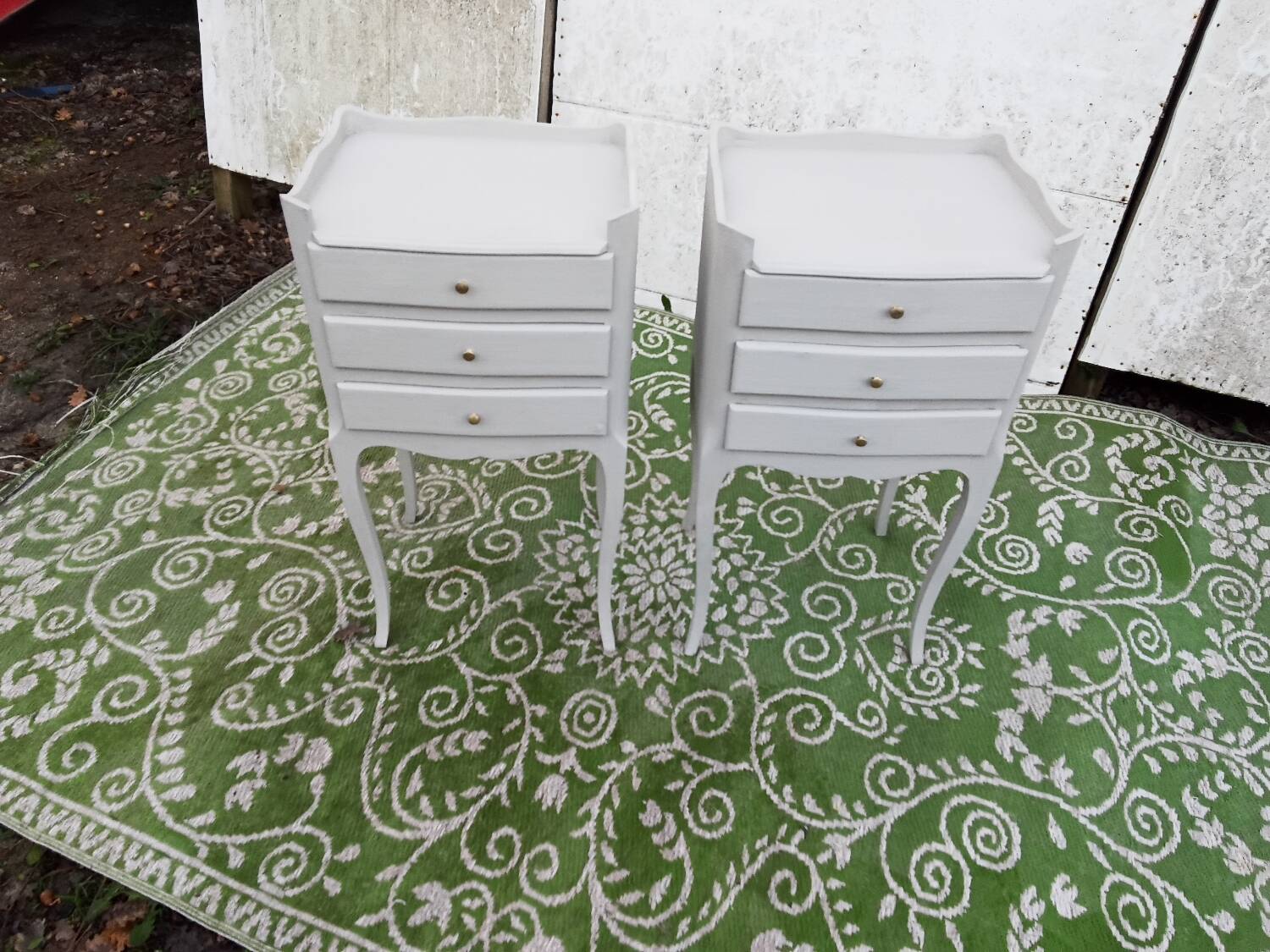 Pair of gray bedside tables