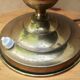 Brass lamp with opaque white opaline, 1950s