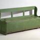 Antique painted pine bank safe – Central Europe, around 1900