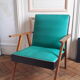 Fauteuil skaï bicolore des années 50
