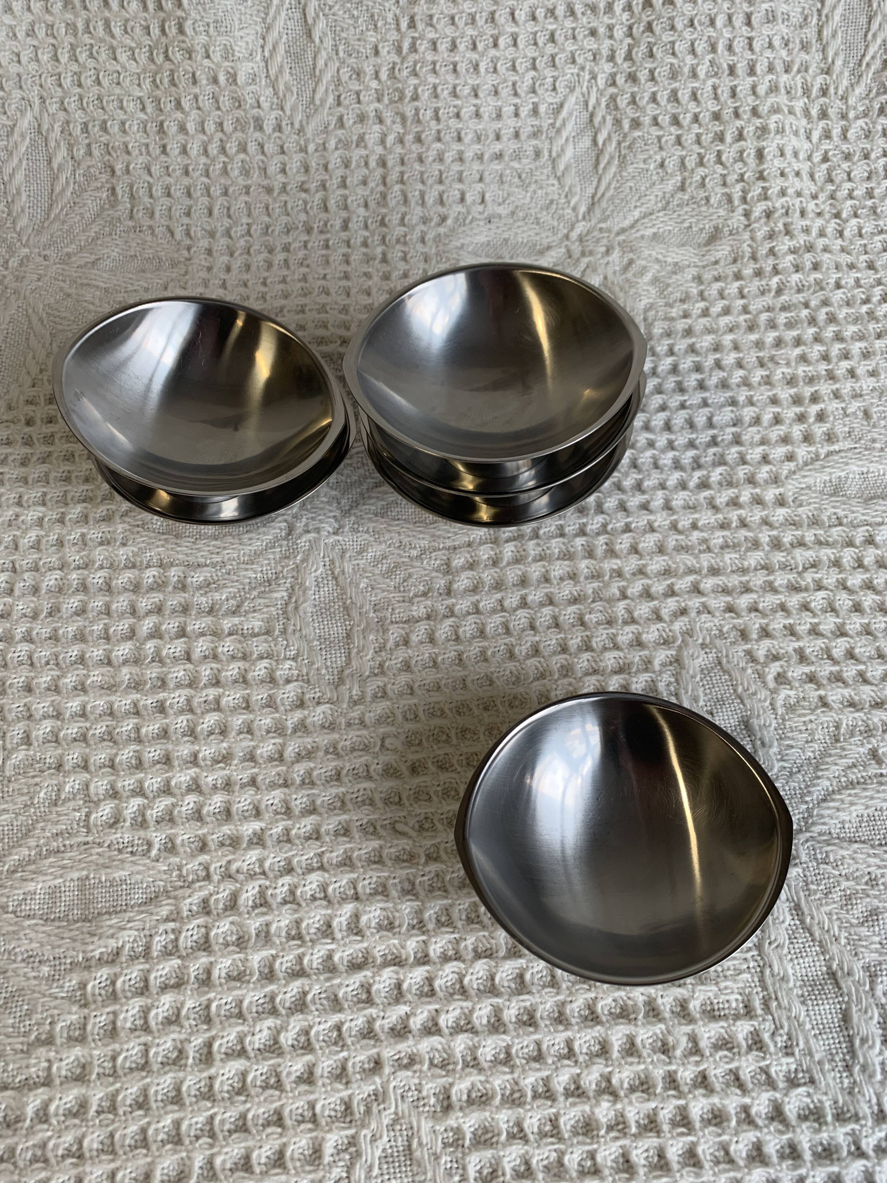 Coupelles à glace vintage en inox Guy Degrenne