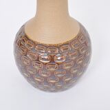 Handmade Danish Mid-Century Modern Stoneware Lamp with Graphic Pattern by Soholm
